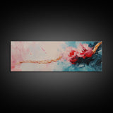 Romantic Floral Abstract Art, Soft Pastel Textured Painting, Feminine Boho Decor, Modern Bedroom Wall Art, Elegant Home Art