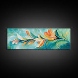 Tropical Floral Art, Vibrant Botanical Painting, Boho Nature Wall Decor, Bright Summer Home Decor, Bedroom or Living Room Art
