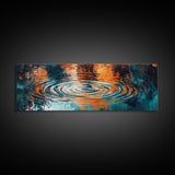 Ripple Effect Painting Abstract Water Reflection Wall Art Tranquil Zen Artwork Fluid Modern Decor Office Canvas Print
