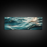 Ocean Wave Painting Deep Blue Water Photography Wall Art Serene Minimalist Coastal Artwork Relaxing Beach Decor