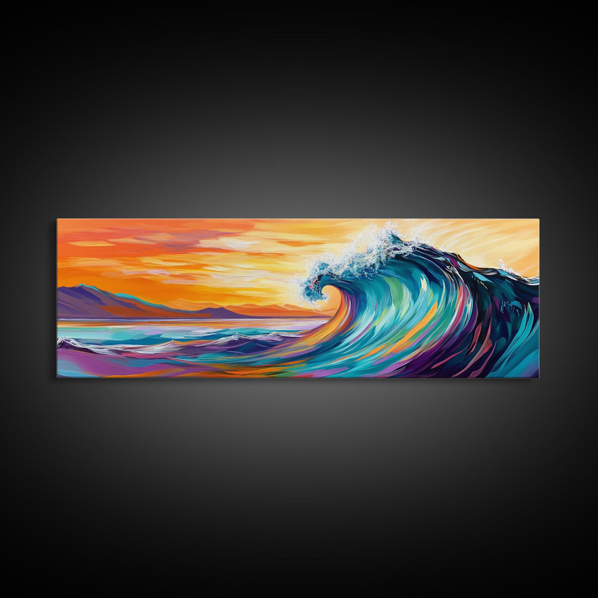 Ocean Wave, Dynamic Seascape Painting, Surfer’s Paradise Art, Coastal Decor, Canvas Print, Living Room Artwork, Beach House Art