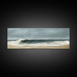 Stormy, Waves, Ocean, Moody, Canvas Print, Coastal Art, Nautical Wall Decor, Living Room Artwork, Dark Beach Painting