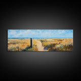 Sandy Path, Coastal Scene, Beach Landscape, Canvas Print, Nautical Wall Art, Summer Home Decor, Relaxing Art, Living Room Art