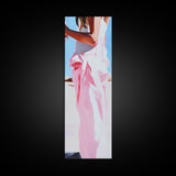 Feminine Dress Art, Elegant Fashion Print, Pastel Aesthetic, Framed Canvas Print, Chic Home Decor, Bedroom Wall Art, Minimalist Style