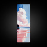 Sunset Reflection, Pastel Clouds, Serene Landscape, Canvas Print, Tranquil Art, Modern Home Decor, Office Wall Art, Beach House Style