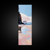 Tranquil Beach Scene, Coastal Canvas Print, Landscape Art, Sunset Decor, Serene Wall Art, Living Room Artwork, Beach Aesthetic