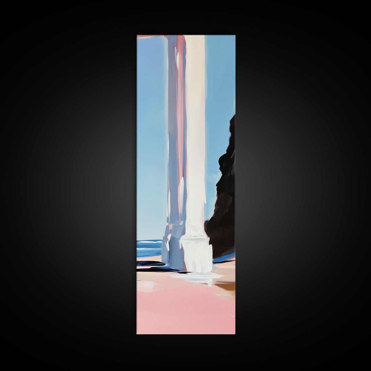 Beach Archway, Coastal Escape, Sunlit Ocean View, Tropical Paradise, Travel Inspired Home Decor, Light and Airy Aesthetic, Canvas Print