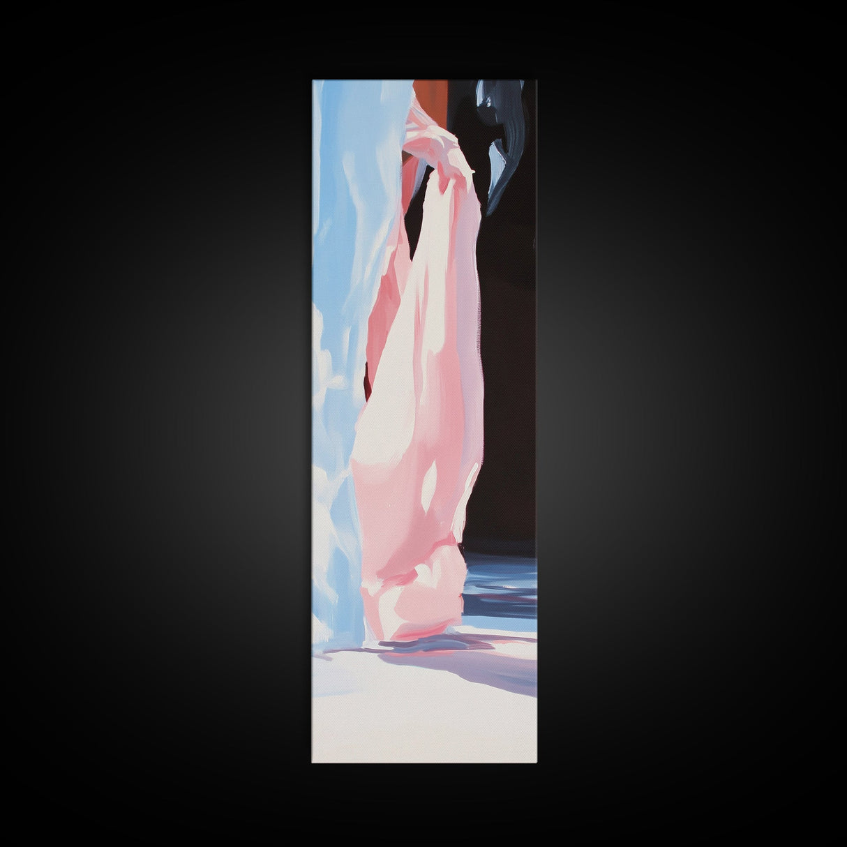 Flowing Dress, Elegant, Soft, Canvas Print, Feminine Art, Romantic Wall Decor, Modern Aesthetic, Pastel Minimalist Painting