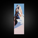 Mountain Modern Landscape, Snowy Peak, Framed Canvas Print, Contemporary Wall Art, Living Room Wall Art, Elegant Fine Art