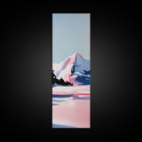 Winter Landscape, Snowy Mountain, Framed Canvas Print, Contemporary Wall Art, Minimalist Aesthetic, Living Room Wall Art