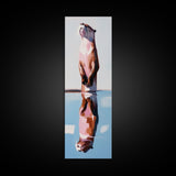 Otter Reflection, Wildlife Art, Nature Photography, Cute Animal, Minimalist Art, Boho Style, Unique Gift, Canvas Print