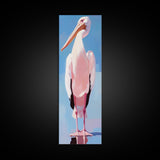 Pelican, Coastal Bird, Modern Beach Art, Nautical Home Decor, Ocean Animal, Boho Wall Art, Seaside Theme, Framed Canvas Print