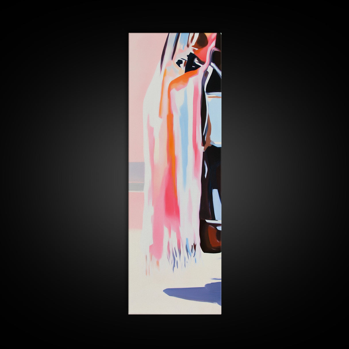 Vibrant Textures, Abstract Fashion Art, Bold Color Splashes, Modern Aesthetic, Trendy Wall Decor, Artistic Expression, Framed Canvas Print