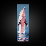 Jumping Dolphin, Ocean Wall Art, Coastal Decor, Beach House Painting, Marine Life Art, Nautical Artwork, Framed Canvas Print