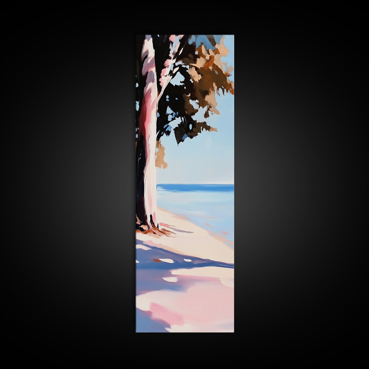Serene Ocean, Pastel Beach, Coastal Landscape, Canvas Print, Minimalist Art, Living Room Art, Tranquil Seascape, Sunset Painting, Soft Colors