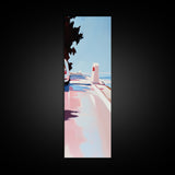 Seaside Walkway, Nautical Wall Art, Coastal Landscape, Canvas Print, Beach House Decor, Ocean Painting, Minimalist Art, Bedroom Wall Art