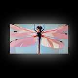 Dragonfly Art, Nature Wall Decor, Boho Insect Artwork, Minimalist Dragonfly Print, Botanical Aesthetic, Modern Canvas Print