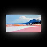 Mountain Horizon, Pastel Desert, Sunset Landscape, Canvas Print, Southwest Wall Art, Earth Tone Decor, Living Room Artwork, Scenic Painting