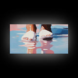 Summer Steps, Beach Aesthetic, Canvas Print, Pastel Art, Coastal Wall Art, Ocean Photography, Minimalist Decor, Bedroom Wall Art
