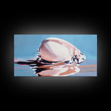 Sea Shell, Coastal Art, Beach House Wall Decor, Canvas Print, Nautical Painting, Minimalist Seaside Art, Bedroom Wall Decor