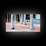 Forest By The Shore, Coastal Trees, Nature Art, Canvas Print, Tranquil Wall Decor, Living Room Art, Beach House Painting, Minimalist Art