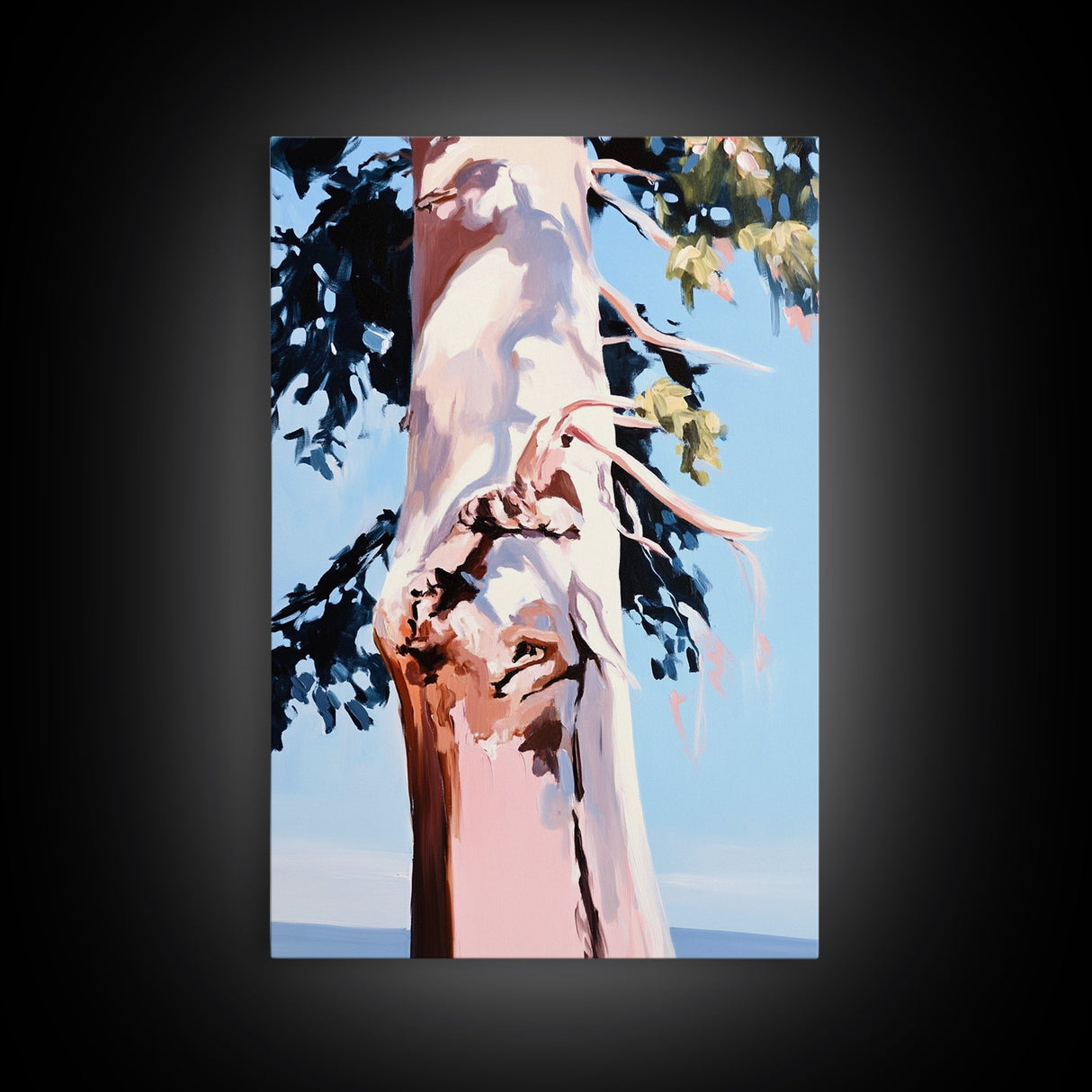 Tree Bark, Nature Wall Art, Minimalist Landscape, Boho Decor, Framed Canvas Print, Rustic Home, Neutral Aesthetic, Office Art