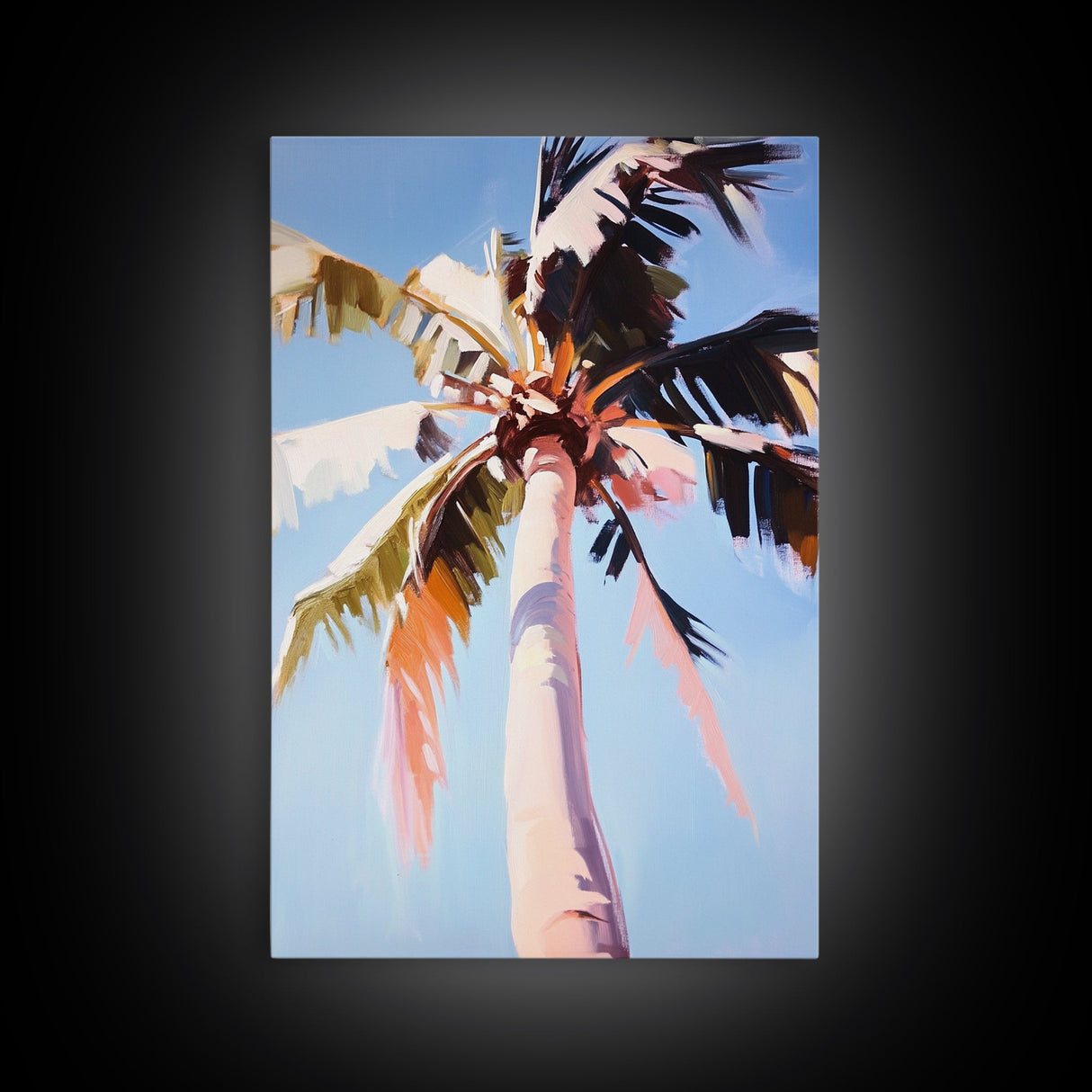 Palm Tree, Tropical Paradise, Summer Beach Vibes, Coastal Living Art, Vacation Dream, Canvas Print, Boho Wall Decor, Relaxing Art