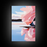 Reflections, Abstract Water, Minimalist Art, Dreamy Aesthetic, Soft Pastel Decor, Nature Inspired, Canvas Print, Living Room Wall Art