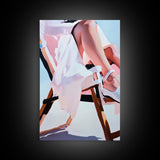 Relaxing Moment, Summer Vibes, Elegant Legs, Canvas Print, Feminine Art, Minimalist Aesthetic, Bedroom Wall Art, Chic Modern Decor