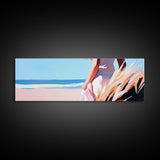 Ocean Breeze, Coastal Woman, Serenity Art, Beach Aesthetic, Canvas Print, Boho Wall Art, Relaxing Bedroom Wall Decor