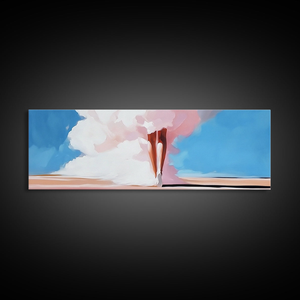Dreamy Clouds, Surreal Art, Fantasy Landscape, Ethereal Sky, Canvas Print, Bedroom Wall Art, Pastel Minimalist Home Decor