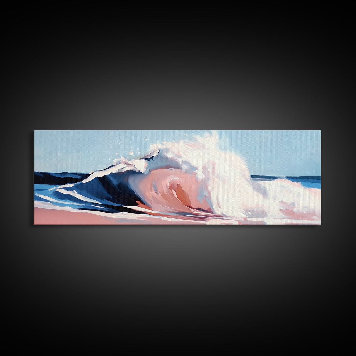Sea Splash, Surf Art, Coastal Inspiration, Bold Waves, Canvas Print, Modern Ocean Art, Living Room Wall Art, Beach Theme Decor