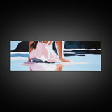 Reflections, Beach Walk, Minimalist Art, Framed Canvas Print, Modern Wall Art, Relaxing Decor, Contemporary Home, Living Room Artwork