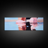 Reflection Water, Abstract Art, Minimalist Beach Art, Canvas Print, Soft Pastel Ocean Scene, Modern Home Decor, Coastal Living Aesthetic