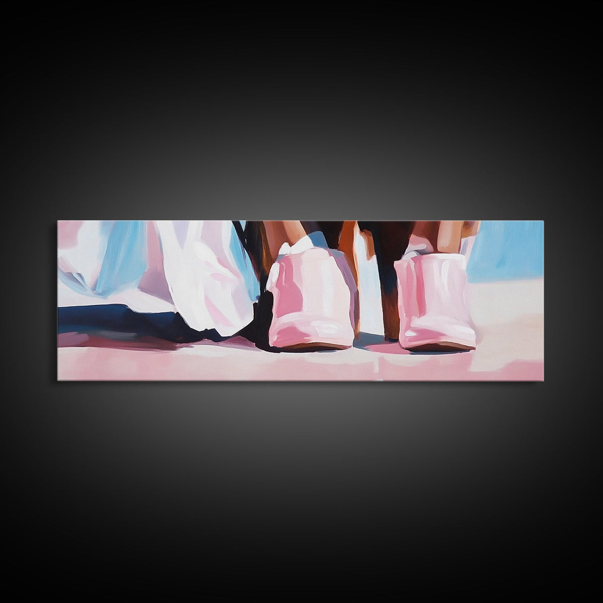 Pink Boots, Country Style, Rustic Western Art, Fashionable Cowgirl Print, Pastel Farmhouse Decor, Modern Boho Art, Bedroom Wall Print