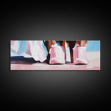 Pink Boots, Country Style, Rustic Western Art, Fashionable Cowgirl Print, Pastel Farmhouse Decor, Modern Boho Art, Bedroom Wall Print