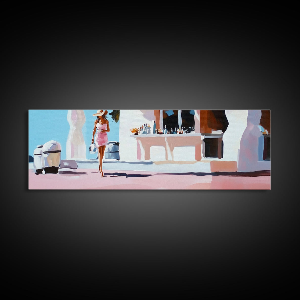 Elegant Woman, Luxury Fashion, High-End Lifestyle, Sophisticated Style, Framed Canvas Print, Glamorous Bedroom Wall Art