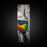 Nature Reflection, Wood and Water, Colorful Art, Canvas Print, Abstract Landscape, Rustic Wall Art, Modern Nature Painting, Office Decor