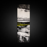 Black and White, Minimalist Landscape, Ocean View, Canvas Print, Modern Wall Art, Neutral Home Decor, Bedroom Artwork, Coastal Painting