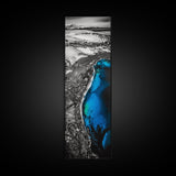 Glacier Lagoon, Arctic Blue Water, Winter Landscape, Iceberg Nature Art, Monochrome Minimalist, Bedroom Wall Art, Canvas Print