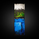 Forest Reflection, Abstract Lake Scene, Blue Green Water Art, Serene Nature Aesthetic, Unique Home Accent, Canvas Print