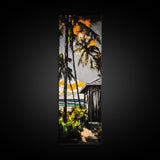 Tropical Escape, Palm Trees, Ocean Breeze, Canvas Print, Coastal Decor, Beach House Wall Art, Vacation Vibes, Relaxing Living Room Art