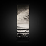 Black White, Seascape Art, Coastal Print, Framed Canvas Print, Monochrome Wall Art, Beach House Decor, Large Art, Living Room Artwork