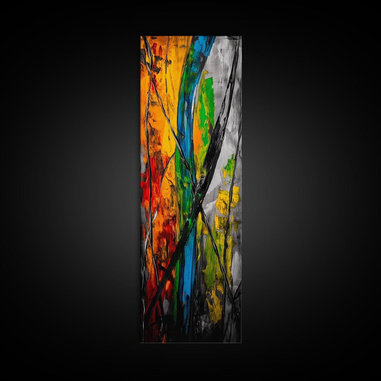 Vibrant Abstract Trees, Colorful Modern Wall Art, Nature Inspired, Boho Art, Framed Canvas Print, Living Room Decor, Bold Statement Art