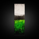 Abstract Green Field, Minimalist Landscape Painting, Modern Nature Art, Canvas Print, Vibrant Green Wall Decor, Contemporary Home Art