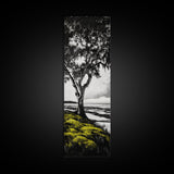 Oak Tree, Marshland Art, Canvas Print, Black and White Tree Art, Nature Wall Decor, Rustic Home Decor, Farmhouse Art, Living Room Wall Art
