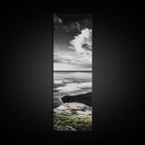 Tranquil Ocean, Minimalist Seascape, Black and White Wall Art, Coastal Serenity, Beach Photography, Canvas Print, Modern Home Decor