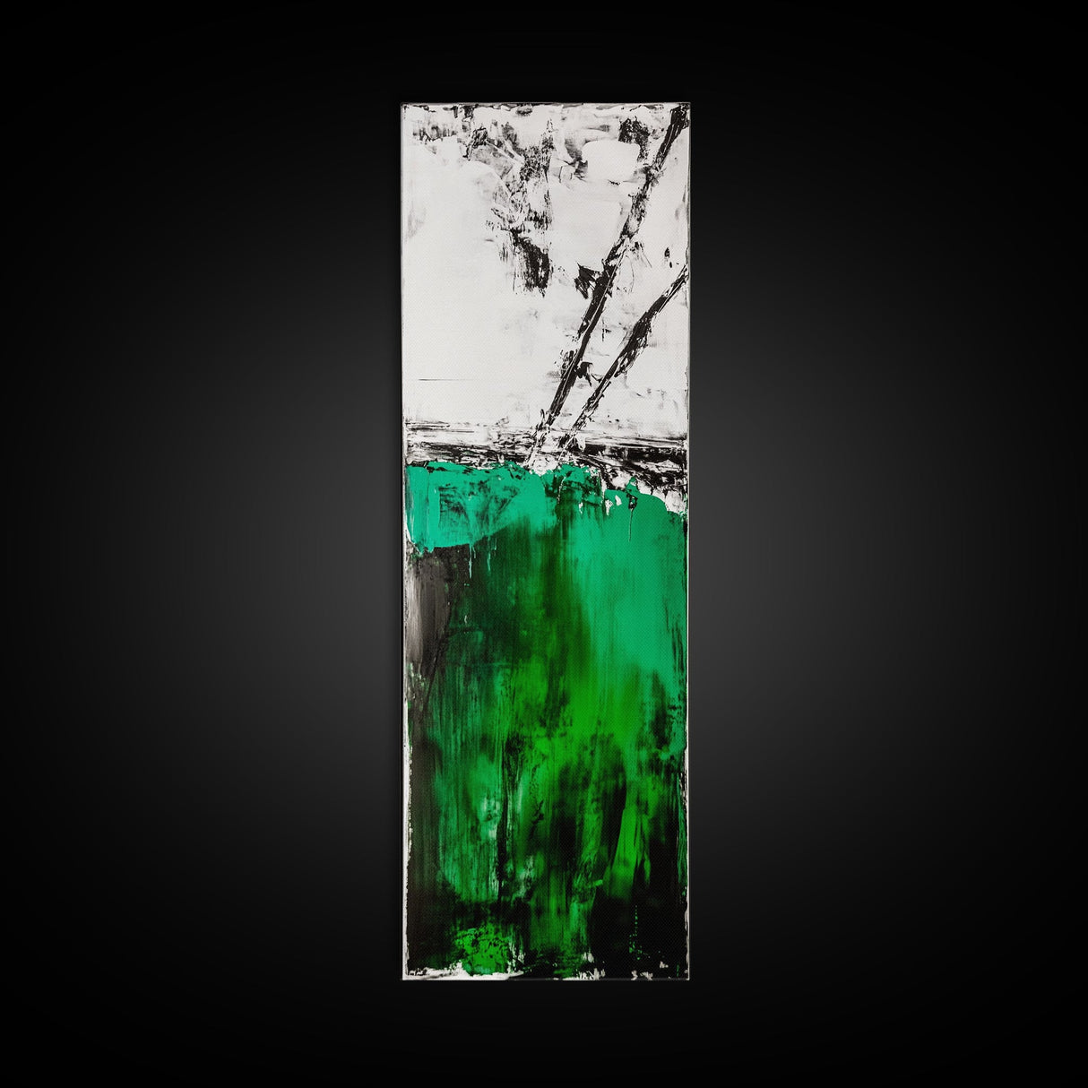 Green, Abstract, Canvas Print, Nature Artwork, Minimalist Home Decor, Textured Painting, Living Room Wall Art, Contemporary Decor
