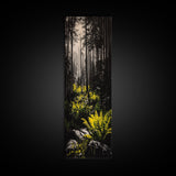 Forest, Ferns, Nature, Canvas Print, Dark Green Wall Art, Botanical Decor, Woodland Artwork, Tranquil Nature Scene, Earthy Home Accent