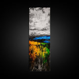 Colorful Fields, Abstract Landscape Art, Modern Nature Wall Decor, Vibrant Impressionist Painting, Living Room Wall Art, Canvas Print